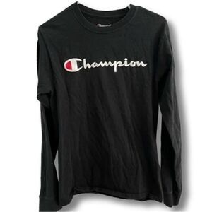 Champion Black Long Sleeve T-shirt. Size Small.